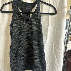 Striped Black and White Women's active wear Tank Top